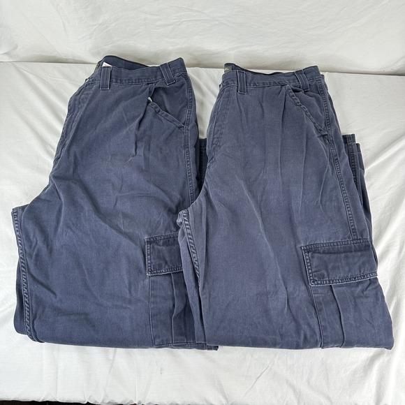 2 Pairs! Vintage Y2K Levi's Silvertab Blue Baggy Chino Cargo Pants 42x32 Skate